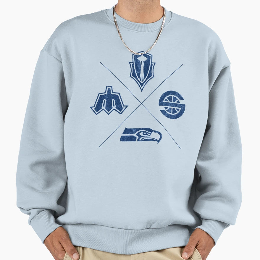 My Sea Team Fab 4 Blue Sweatshirt - Casual Everyday Wear Men Women - T-Shirt, Sweatshirt, Hoodie