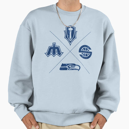 My Sea Team Fab 4 Blue Sweatshirt - Casual Everyday Wear Men Women - T-Shirt, Sweatshirt, Hoodie