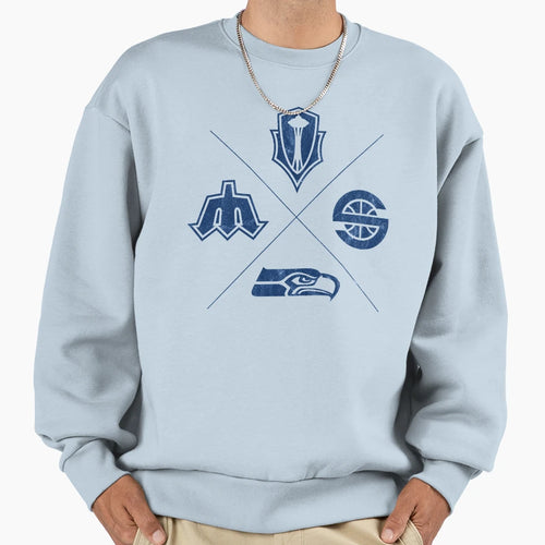 My Sea Team Fab 4 Blue Sweatshirt - Casual Everyday Wear Men Women - T-Shirt, Sweatshirt, Hoodie