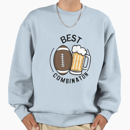 Best Combination Beer And Football Sweatshirt - Trendy Graphic Unisex - T-Shirt, Sweatshirt, Hoodie