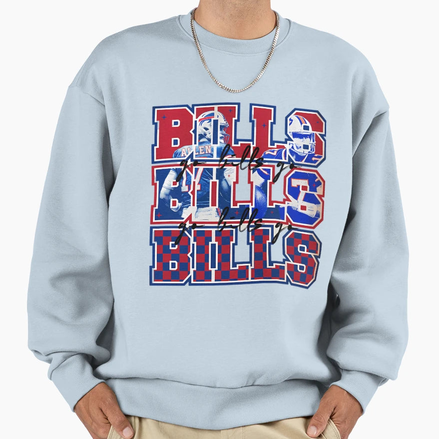 Lets Go Bills Buffalo Bills Sweatshirt - Casual Everyday Wear for Adults - T-Shirt, Sweatshirt, Hoodie