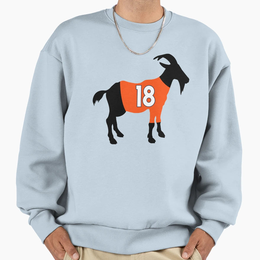 Peyton Manning Goat Sweatshirt - Casual Everyday Wear Unisex - T-Shirt, Sweatshirt, Hoodie