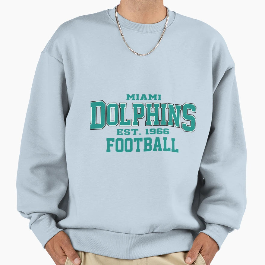 Art Miami Dolphins Sweatshirt - Trendy Graphic Unisex - T-Shirt, Sweatshirt, Hoodie