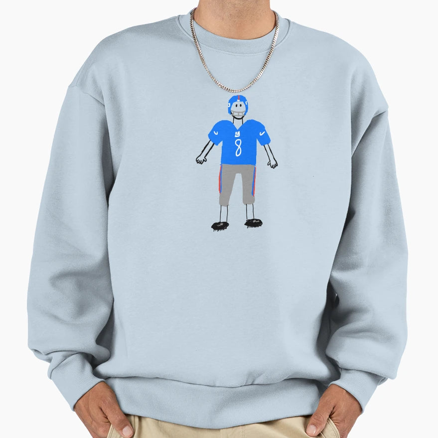 Daniel Jones Giants Doodle Sweatshirt - Custom Art Print for Adults - T-Shirt, Sweatshirt, Hoodie