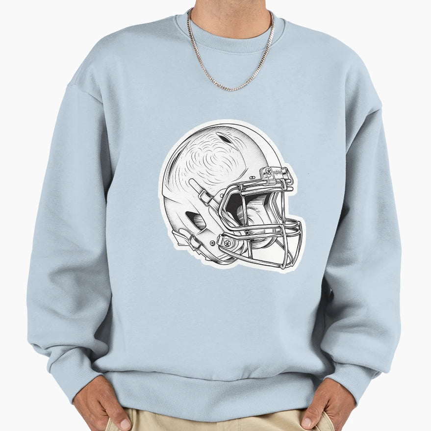 Football Helmet Sweatshirt - Fun Novelty Design for Adults - T-Shirt, Sweatshirt, Hoodie