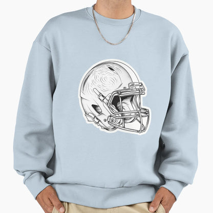 Football Helmet Sweatshirt - Fun Novelty Design for Adults - T-Shirt, Sweatshirt, Hoodie