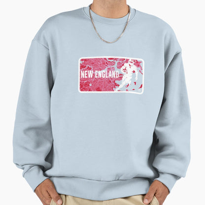 New England Football Player Street Sweatshirt - Trendy Graphic for Adults - T-Shirt, Sweatshirt, Hoodie