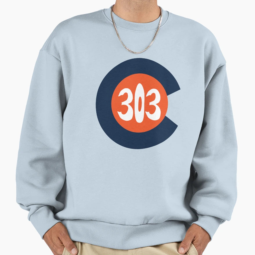Hand Drawn Colorado Flag 303 Sweatshirt - Fun Novelty Design Men Women - T-Shirt, Sweatshirt, Hoodie