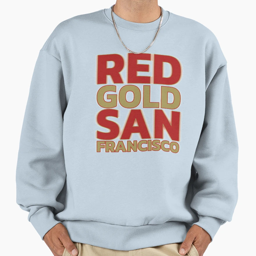 San Francisco Red Gold Champions Sweatshirt - Fun Novelty Design Men Women - T-Shirt, Sweatshirt, Hoodie
