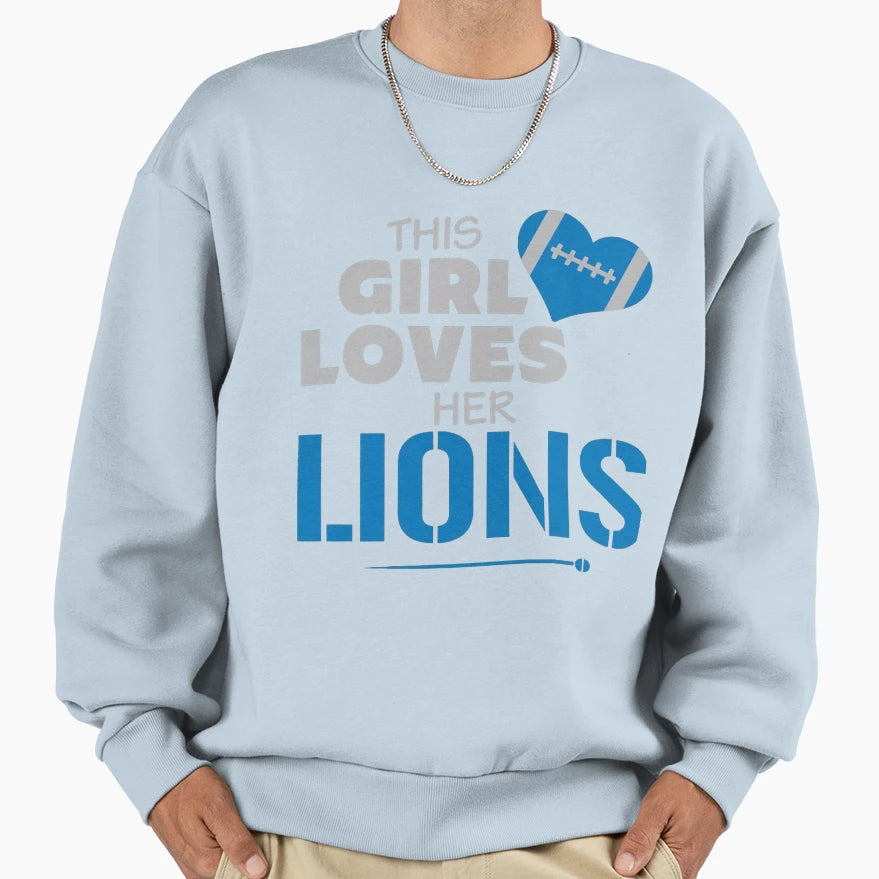 Football Detroit Lions Sweatshirt - Graphic Print Unisex - T-Shirt, Sweatshirt, Hoodie