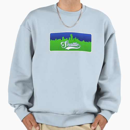 Seattle Football Skyline Sweatshirt - Trendy Graphic Men Women - T-Shirt, Sweatshirt, Hoodie