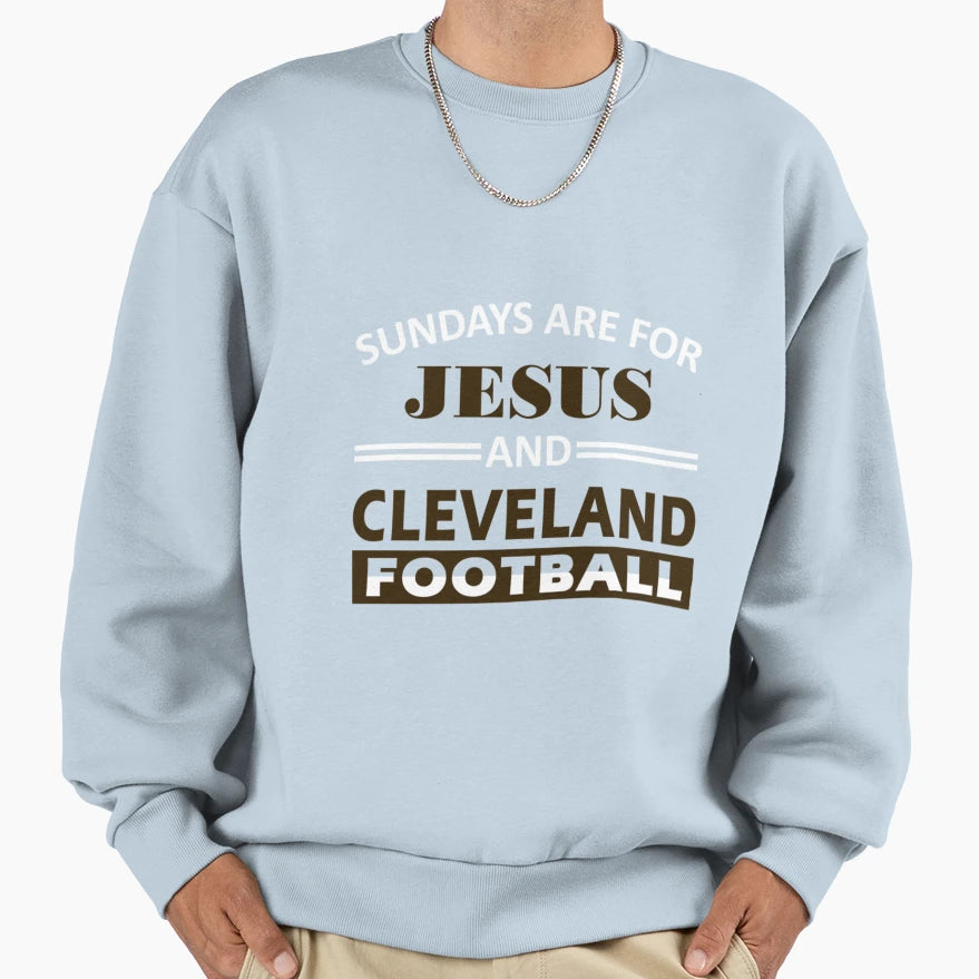 Cleveland Football Fan Sundays Are Sweatshirt - Minimalist Print Men Women - T-Shirt, Sweatshirt, Hoodie