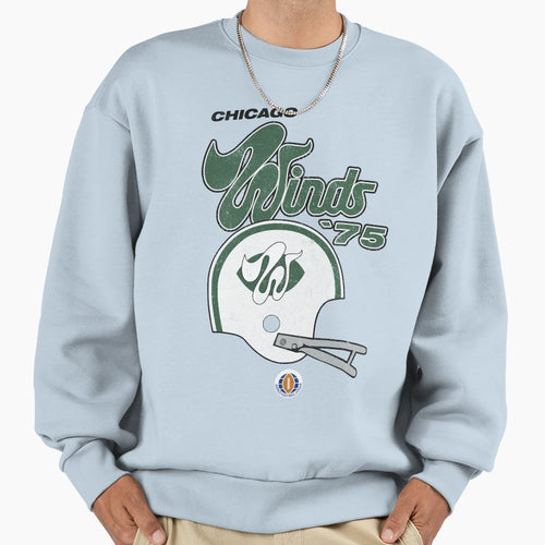 Distressed Chicago Winds Helmet Sweatshirt - Graphic Print Men Women - T-Shirt, Sweatshirt, Hoodie