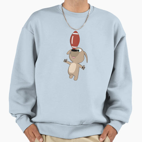 Puppy Play American Football Ball Nose Sweatshirt - Trendy Graphic Unisex - T-Shirt, Sweatshirt, Hoodie