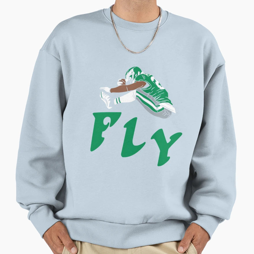 Fly Saquon Philadelphia Football Sweatshirt - Unique Graphic Men Women - T-Shirt, Sweatshirt, Hoodie