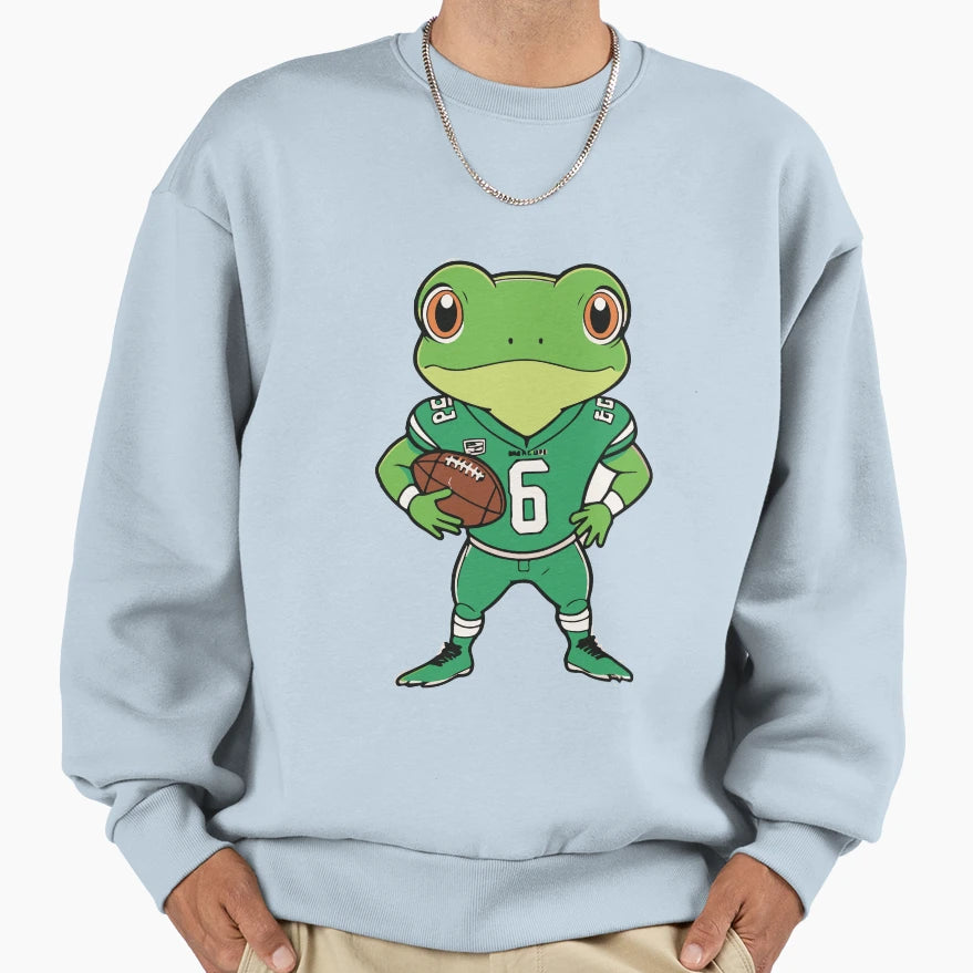 American Football Frog Sweatshirt - Minimalist Print Men Women - T-Shirt, Sweatshirt, Hoodie