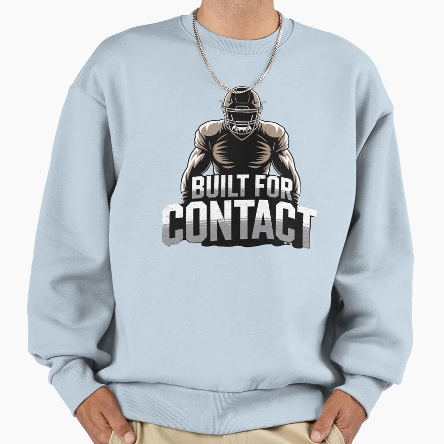Built Contact Hard Hitting Football T-Shirt - Custom Art Print for Adults - T-Shirt, Sweatshirt, Hoodie