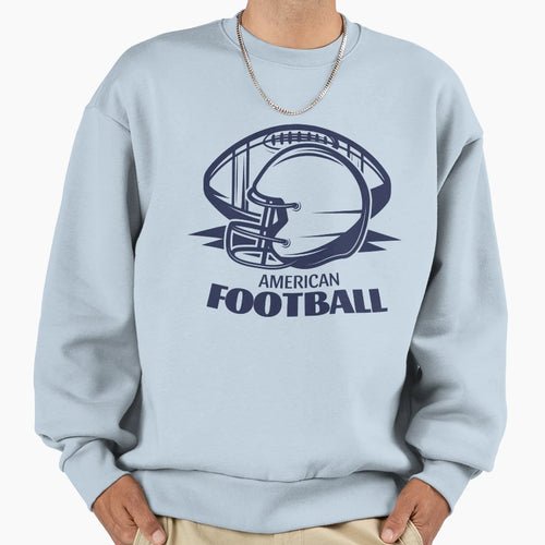 American Football Helmet And Ball Sweatshirt - Unique Graphic for Adults - T-Shirt, Sweatshirt, Hoodie