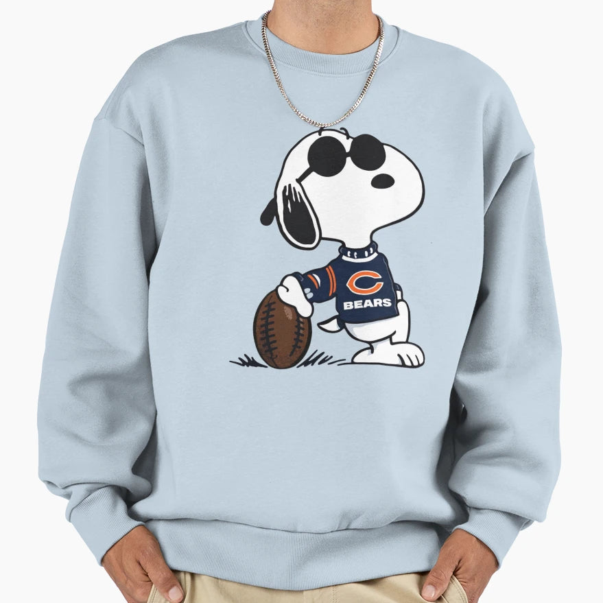 Joe Snoopy Chicago Bears Sweatshirt - Casual Everyday Wear for Adults - T-Shirt, Sweatshirt, Hoodie