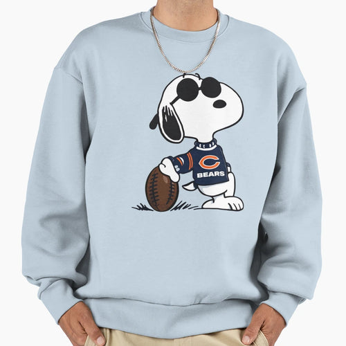 Joe Snoopy Chicago Bears Sweatshirt - Casual Everyday Wear for Adults - T-Shirt, Sweatshirt, Hoodie