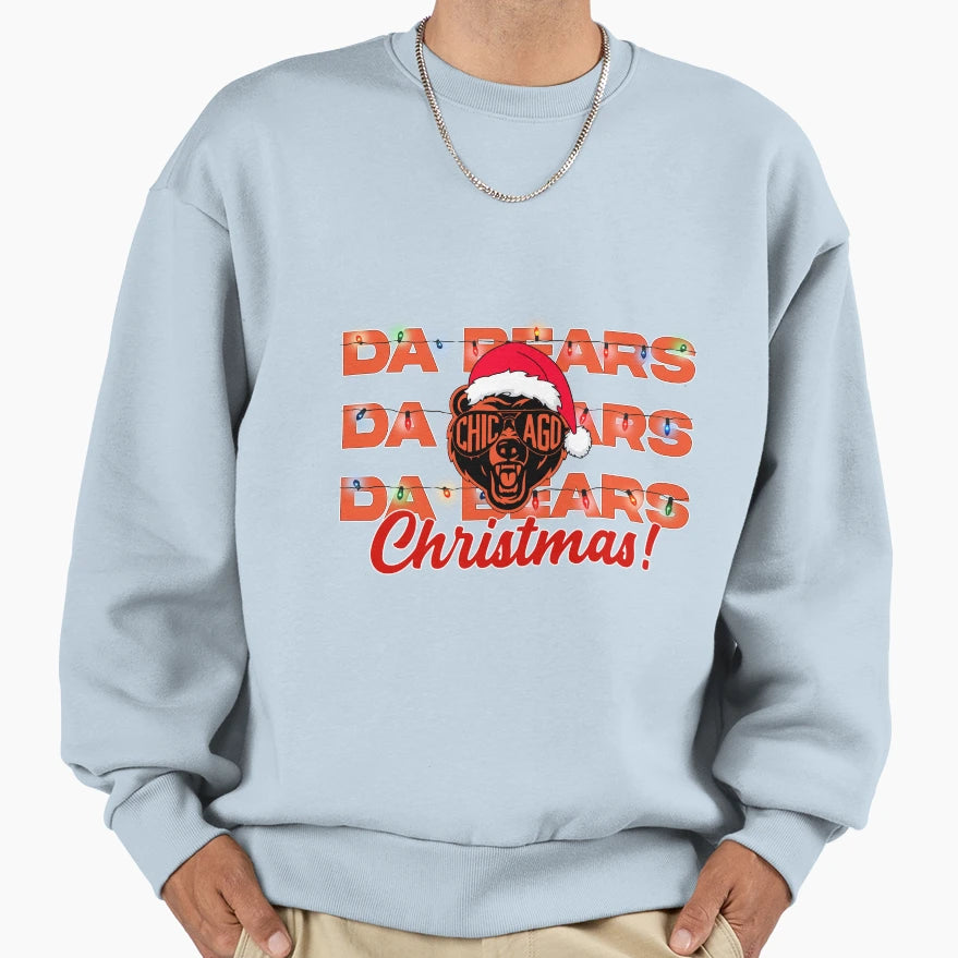Chicago Football Da Bears Santa Sweatshirt - Fun Novelty Design for Adults - T-Shirt, Sweatshirt, Hoodie