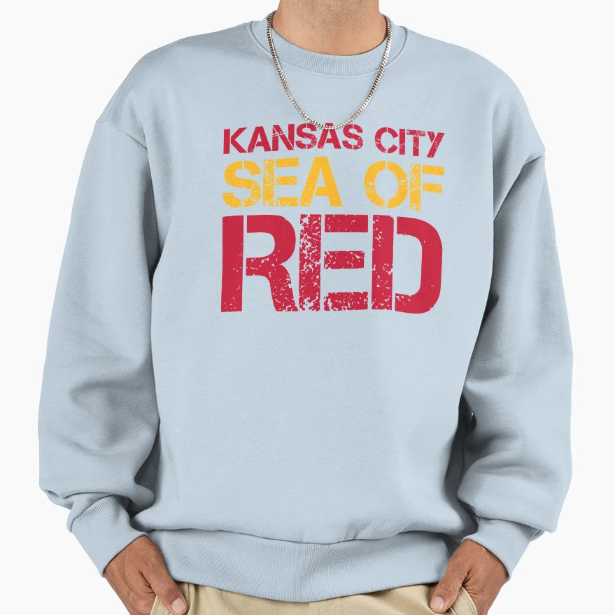 Kansas City Sea Red Sweatshirt - Fun Novelty Design for Adults - T-Shirt, Sweatshirt, Hoodie
