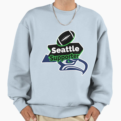 Seattle Supporters American Football Sweatshirt - Graphic Print for Adults - T-Shirt, Sweatshirt, Hoodie