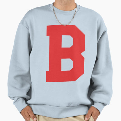 Alphabet Red B Sports Letter B Sweatshirt - Graphic Print Men Women - T-Shirt, Sweatshirt, Hoodie