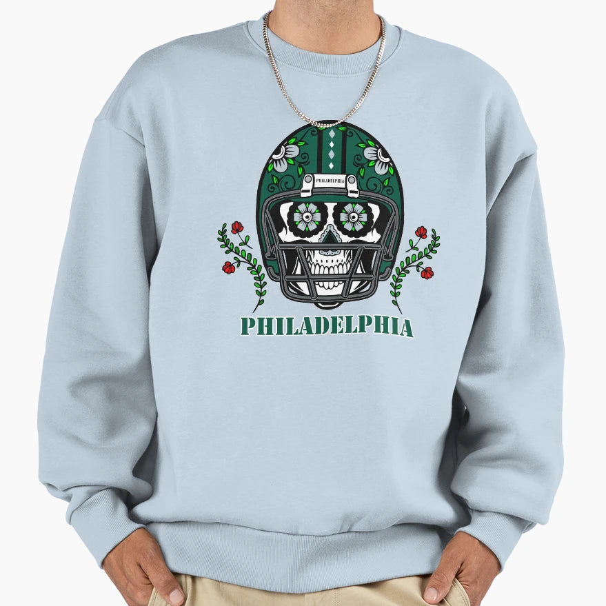 Philadelphia Football Helmet Sweatshirt - Casual Everyday Wear Unisex - T-Shirt, Sweatshirt, Hoodie