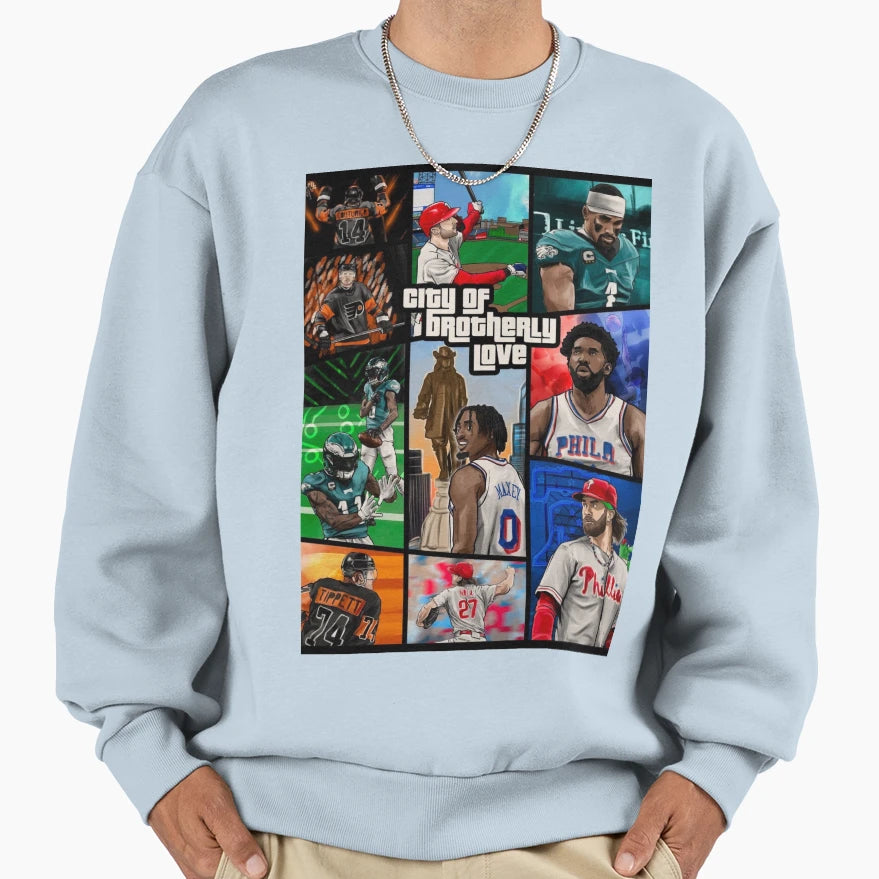 Brotherly Love V Sweatshirt - Trendy Graphic Unisex - T-Shirt, Sweatshirt, Hoodie
