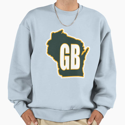 Wisconsin Map Gb Sweatshirt - Trendy Graphic Men Women - T-Shirt, Sweatshirt, Hoodie