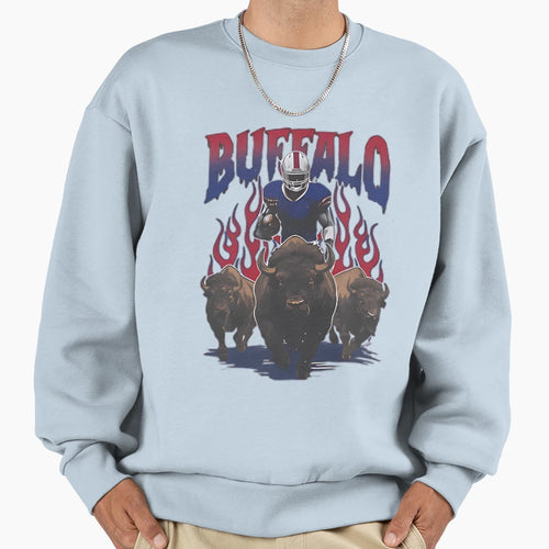 Buffalo Bills Comfort Colors Buffalo Sweatshirt - Graphic Print Unisex - T-Shirt, Sweatshirt, Hoodie