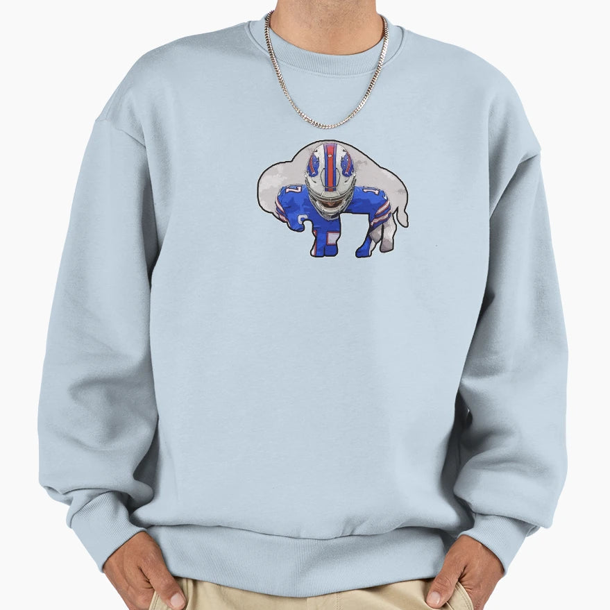 Ja 17 Buffalo Silhouette Sweatshirt - Aesthetic Graphic for Adults - T-Shirt, Sweatshirt, Hoodie