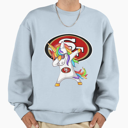 Patrick Unicorn Dabbing Football Team T-Shirt - Graphic Print Unisex - T-Shirt, Sweatshirt, Hoodie