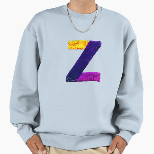 Letter Z Monogram Typography Sweatshirt - Novelty Apparel Men Women - T-Shirt, Sweatshirt, Hoodie