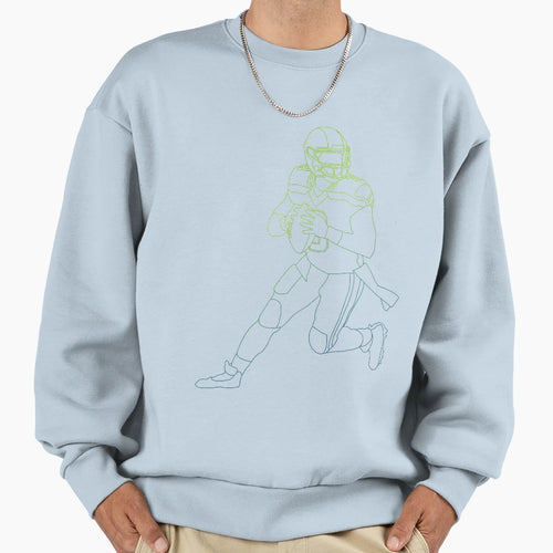 Seattle Football Player Sweatshirt - Aesthetic Graphic for Adults - T-Shirt, Sweatshirt, Hoodie