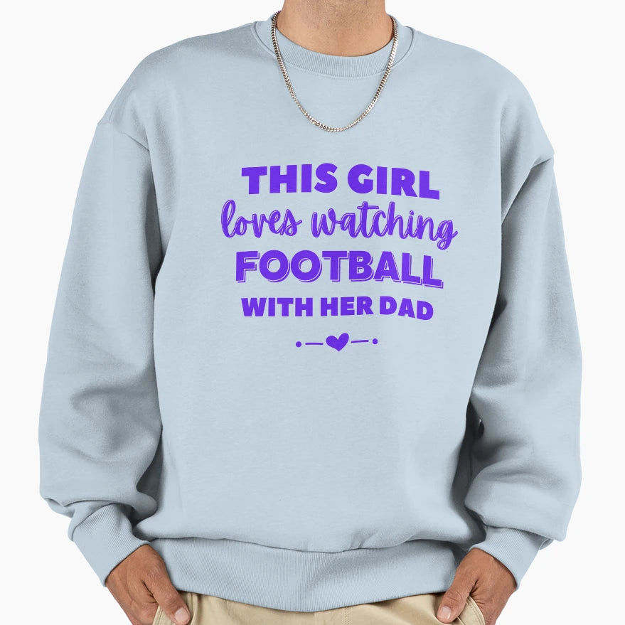 This Loves Watching Football Her Sweatshirt - Custom Art Print for Adults - T-Shirt, Sweatshirt, Hoodie