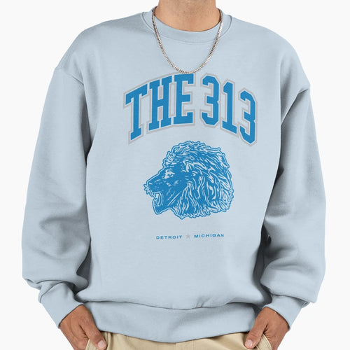 Detroit 313 Football Sweatshirt - Trendy Graphic for Adults - T-Shirt, Sweatshirt, Hoodie