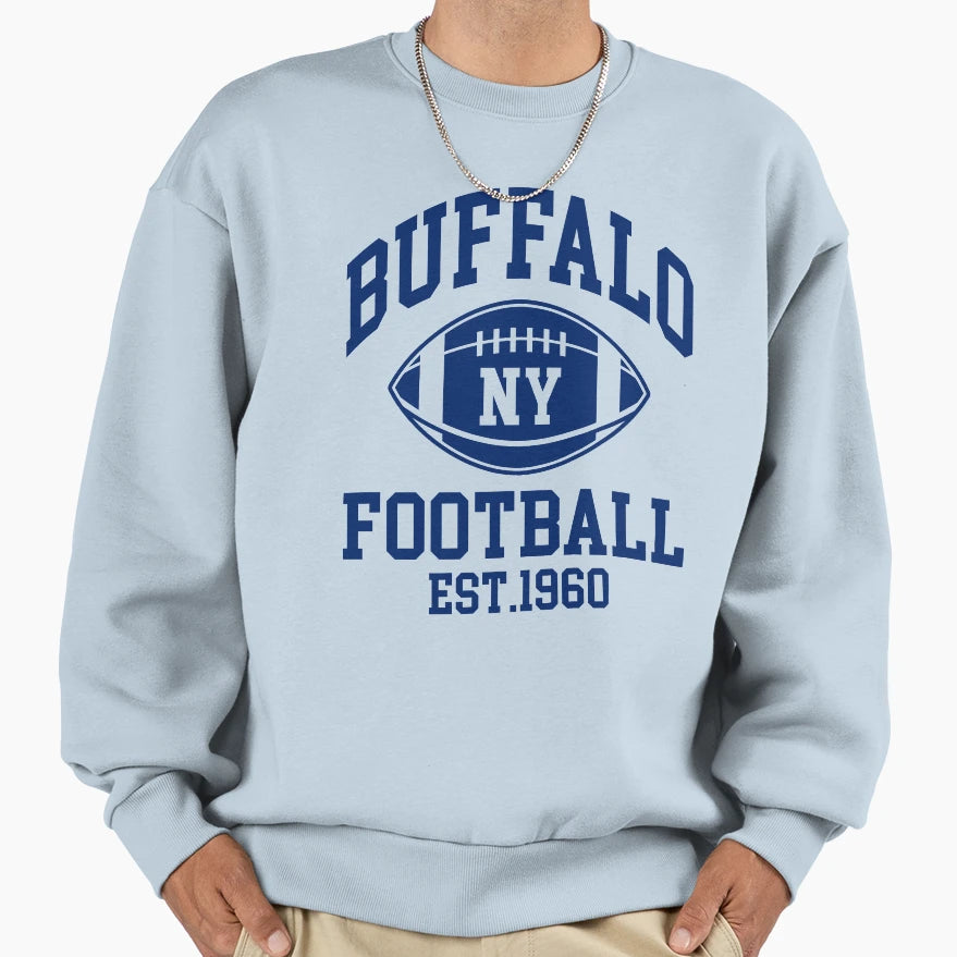 Buffalo Football New York Supporters Sweatshirt - Minimalist Print Unisex - T-Shirt, Sweatshirt, Hoodie