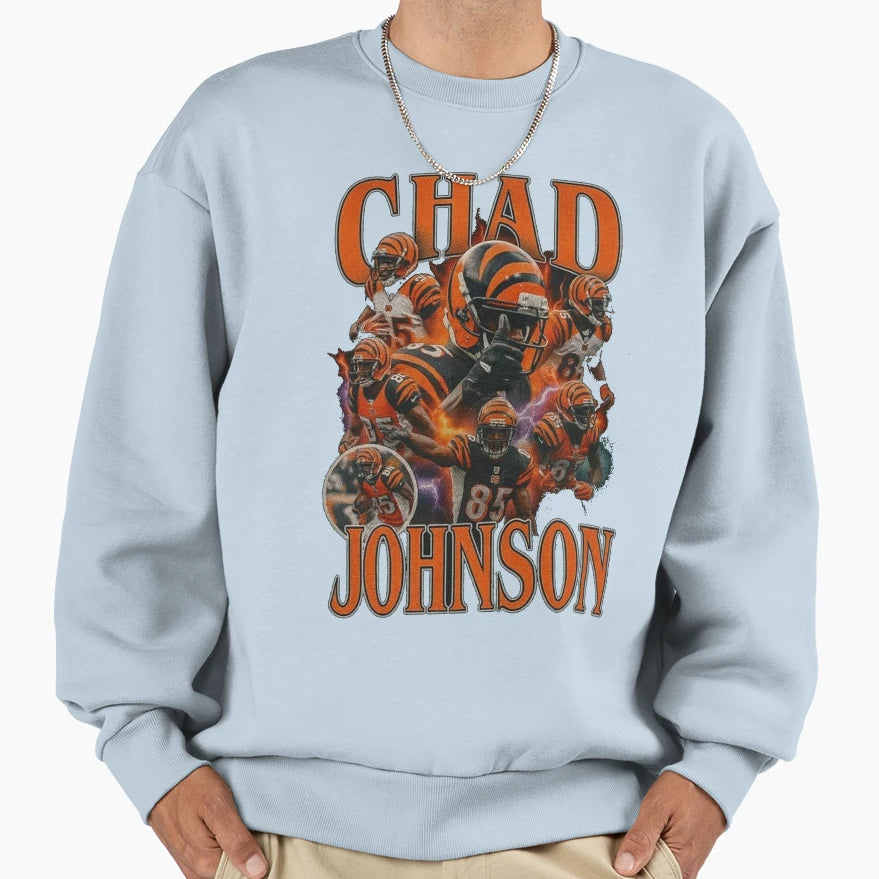 Chad Johnson Cincinnati Football Sweatshirt - Fun Novelty Design Unisex - T-Shirt, Sweatshirt, Hoodie