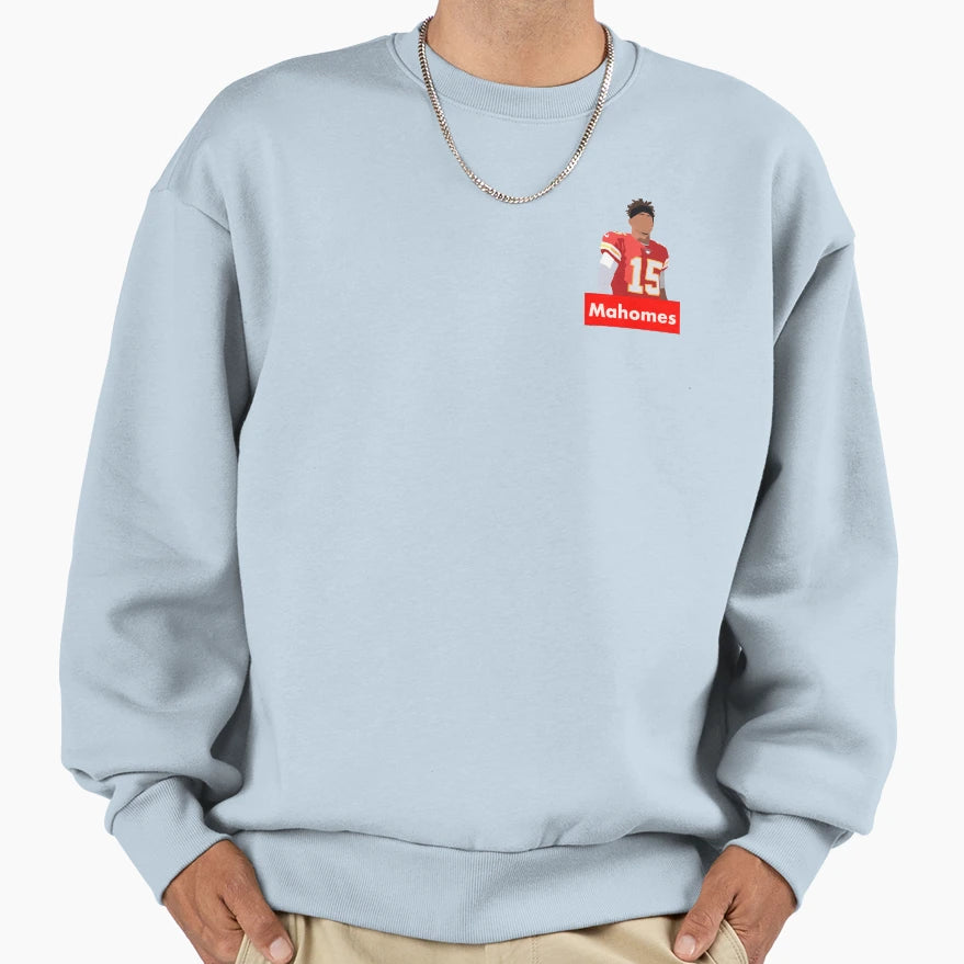 Mahomes Sweatshirt - Minimalist Print Men Women - T-Shirt, Sweatshirt, Hoodie