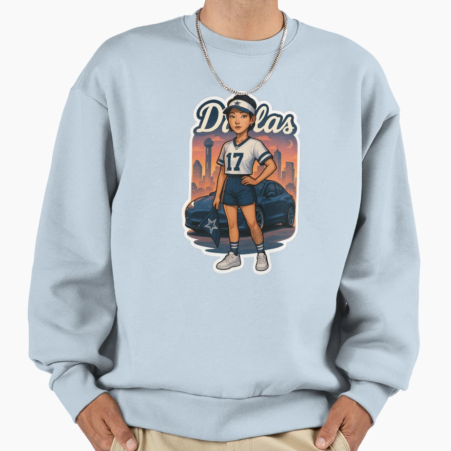 Dallas Cowboys Female Fan Dallas Sweatshirt - Streetwear Style Men Women - T-Shirt, Sweatshirt, Hoodie