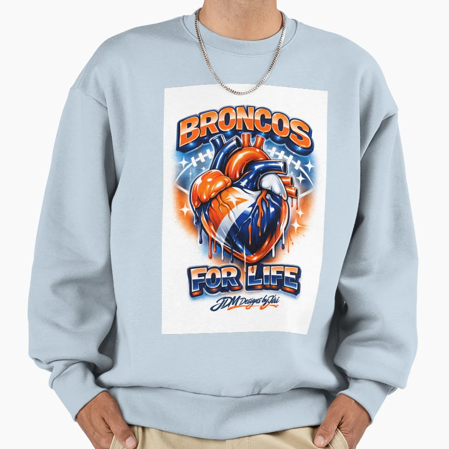 Broncos Life Remix Sweatshirt - Custom Art Print Men Women - T-Shirt, Sweatshirt, Hoodie