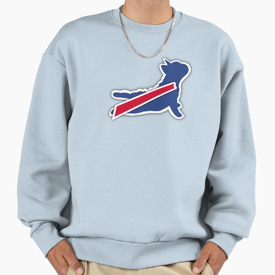 Buffalo Bills Frenchie Sweatshirt - Trendy Graphic for Adults - T-Shirt, Sweatshirt, Hoodie