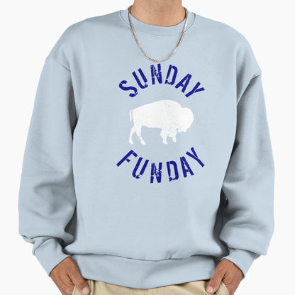 Buffalo Football Sunday Funday Sweatshirt - Novelty Apparel Unisex - T-Shirt, Sweatshirt, Hoodie