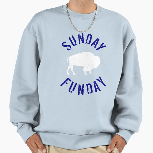 Buffalo Football Sunday Funday Sweatshirt - Novelty Apparel Unisex - T-Shirt, Sweatshirt, Hoodie