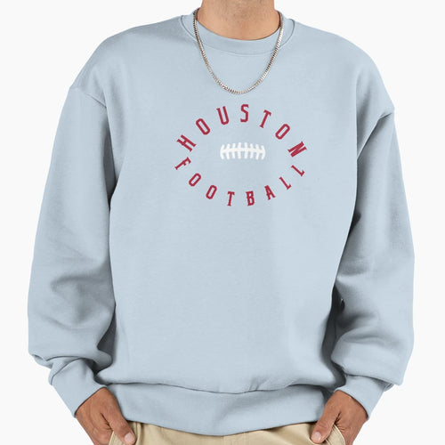 Houston Football Laces Team Fan Sweatshirt - Aesthetic Graphic Men Women - T-Shirt, Sweatshirt, Hoodie