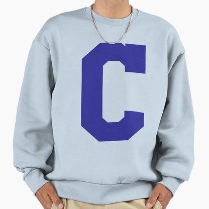 Alphabet Blue C Sports Letter C Sweatshirt - Custom Art Print for Adults - T-Shirt, Sweatshirt, Hoodie