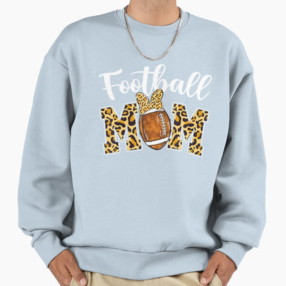 Leopard Football Mom Mothers Day Sweatshirt - Aesthetic Graphic Men Women - T-Shirt, Sweatshirt, Hoodie