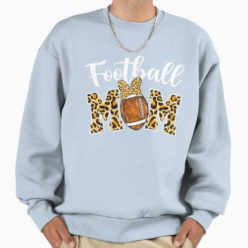 Leopard Football Mom Mothers Day Sweatshirt - Aesthetic Graphic Men Women - T-Shirt, Sweatshirt, Hoodie